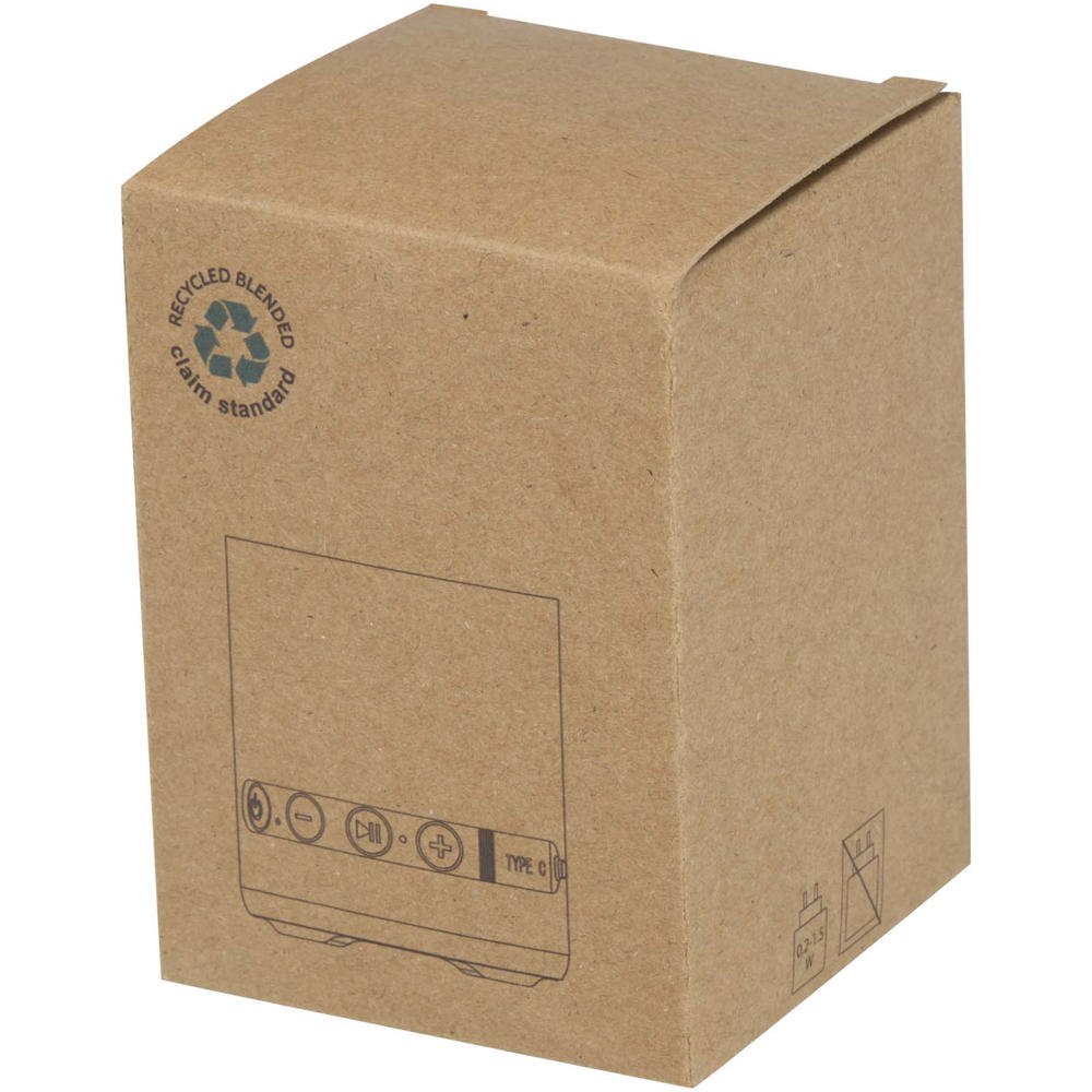 Hunor draadloze speaker van 3 W van gerecycled plastic