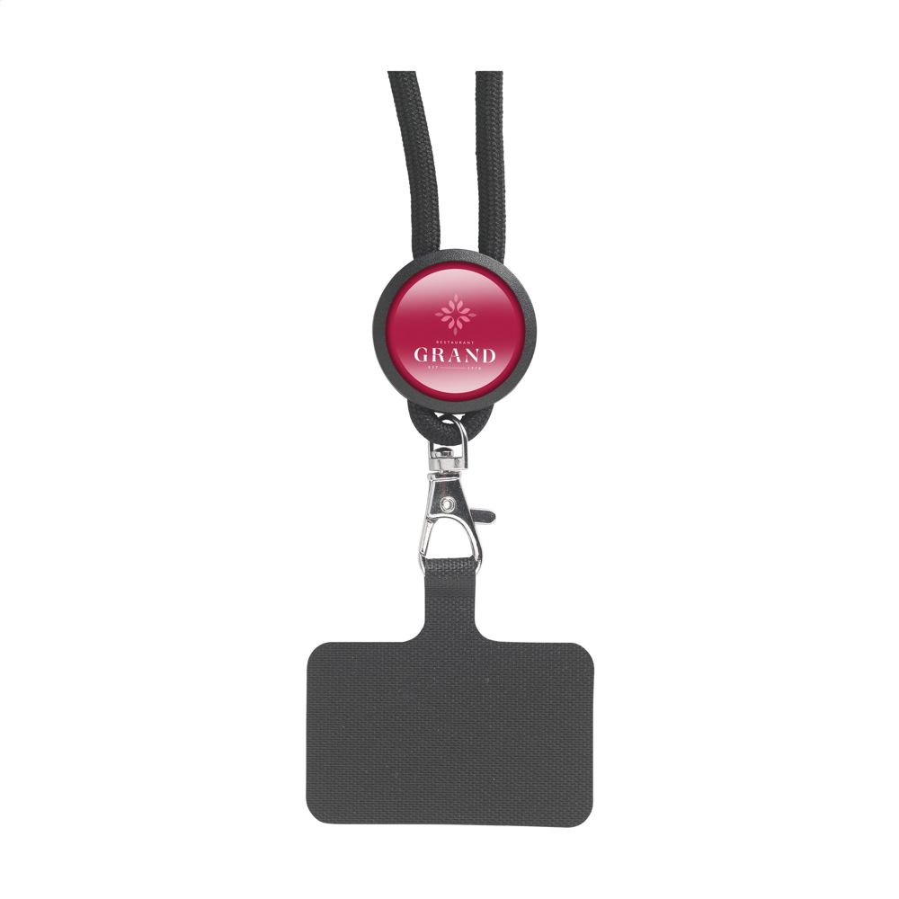 Lace Lanyard GRS RPET 0,5 cm telefoonkeycord
