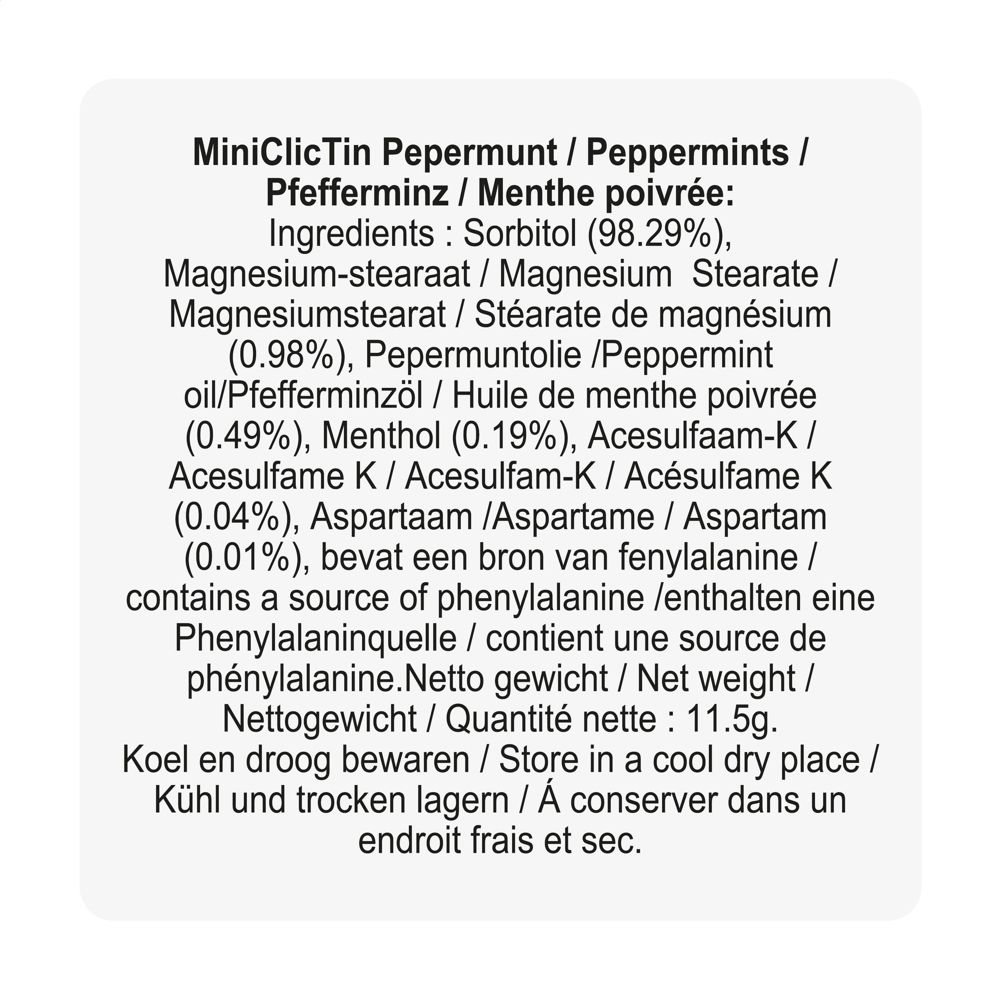 Mini ClicTin pepermuntjes