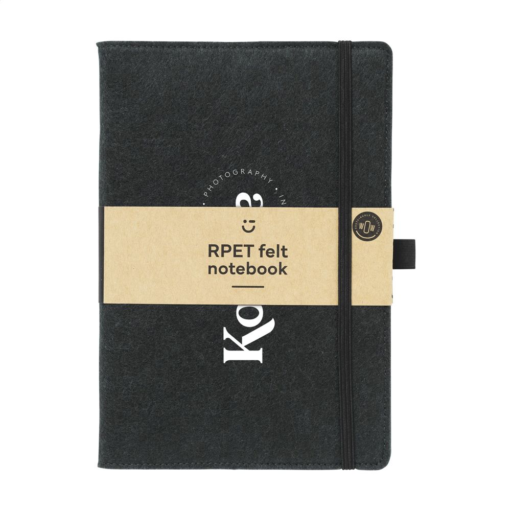 Felty GRS RPET Notebook A5 notitieboek - Zwart
