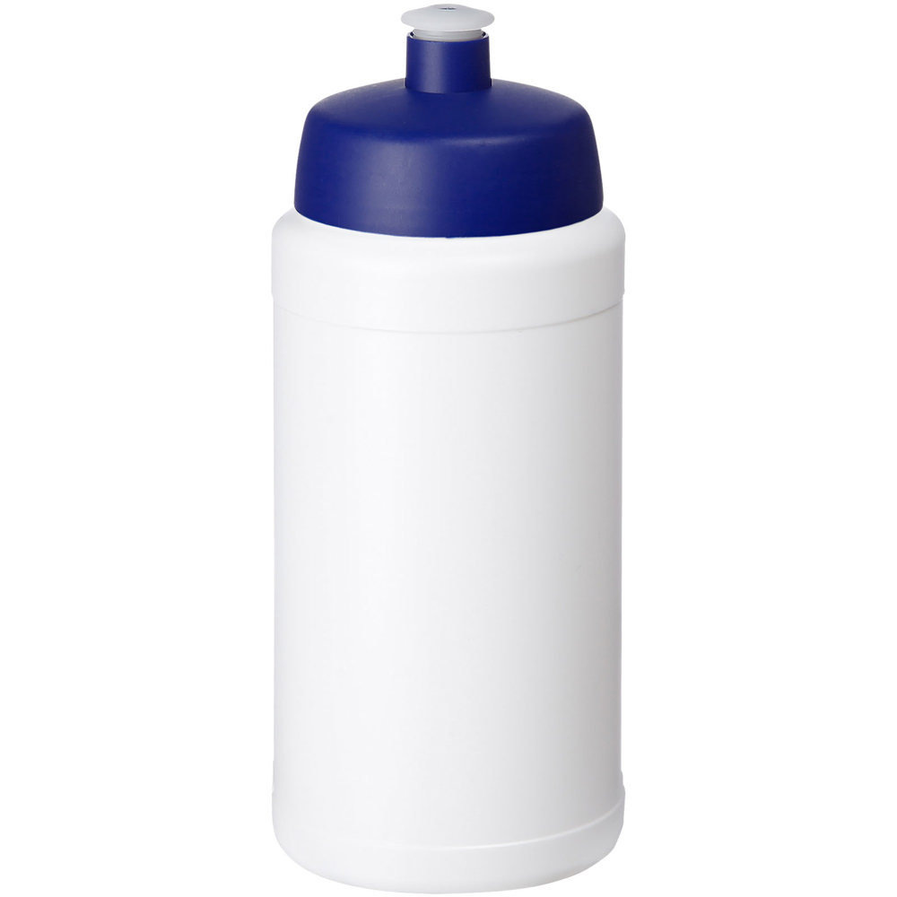 Baseline gerecyclede sportfles van 500 ml - Wit, Blauw