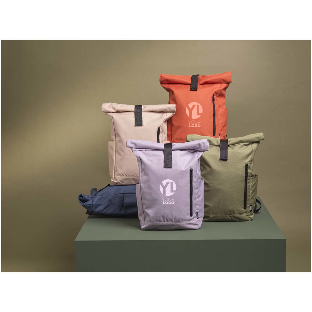 Byron 15,6" rugzak van GRS RPET met opgerolde bovenkant 18 L