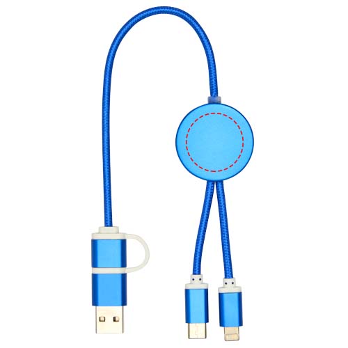 Alasia 5-in-1 30 cm datasynchronisatie- en 27 W snellaadkabel van gerecycled aluminium en plastic