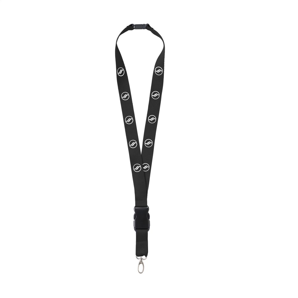 KeyCordSafety 2,4 cm lanyard - Zwart