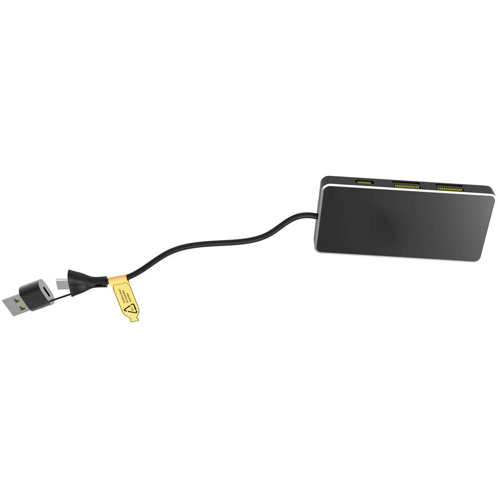 SCX.design H20 8-in-1 USB-hub met dubbele ingang en 6 poorten