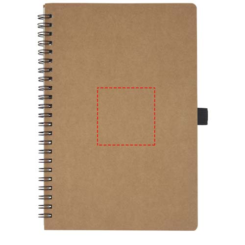 Cobble A5 wire-o gerecycled kartonnen notitieboek met steenpapier