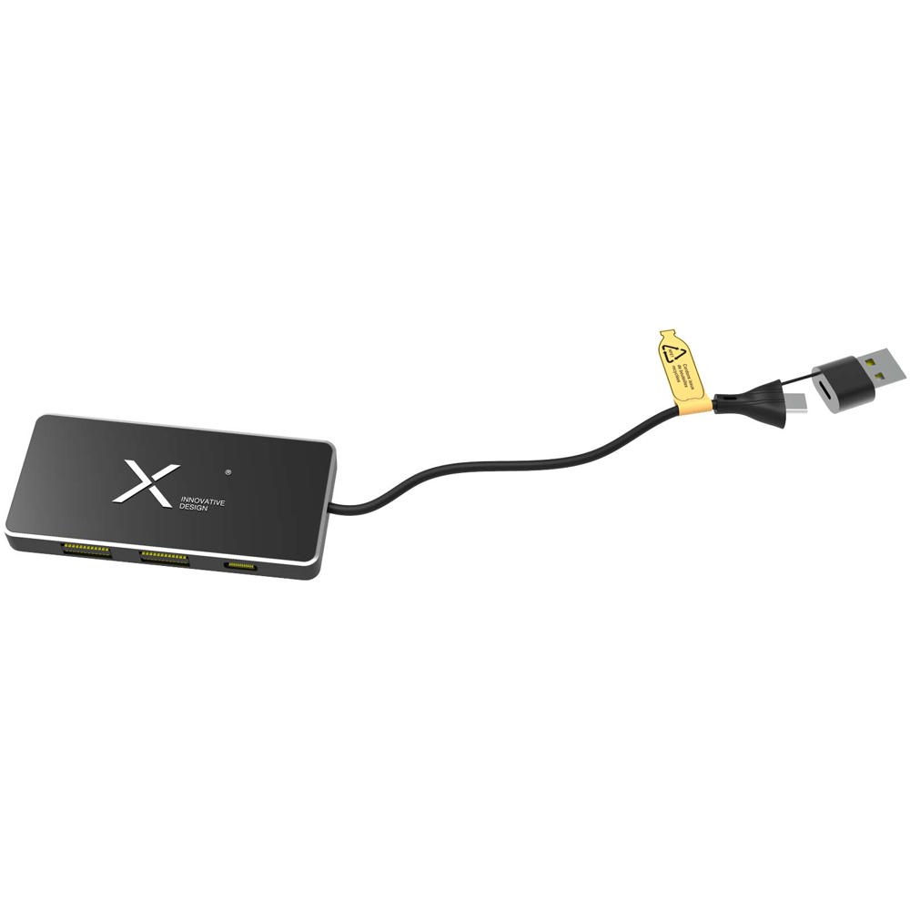 SCX.design H20 8-in-1 USB-hub met dubbele ingang en 6 poorten