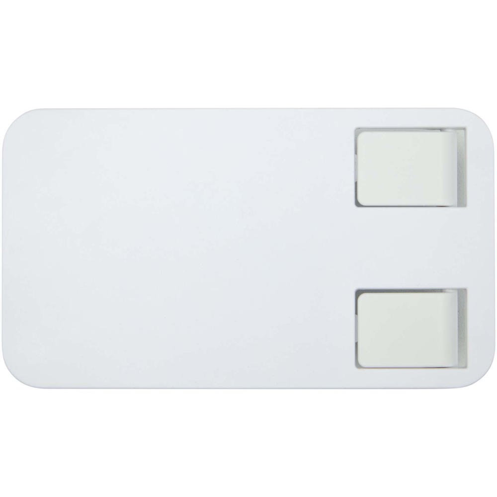 Alhena opvouwbare telefoonhouder van gerecycled plastic met metalen bureaustandaard