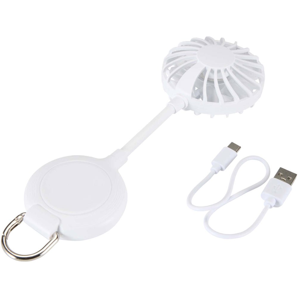 Ventio draagbare ventilator van gerecycled plastic met magneet