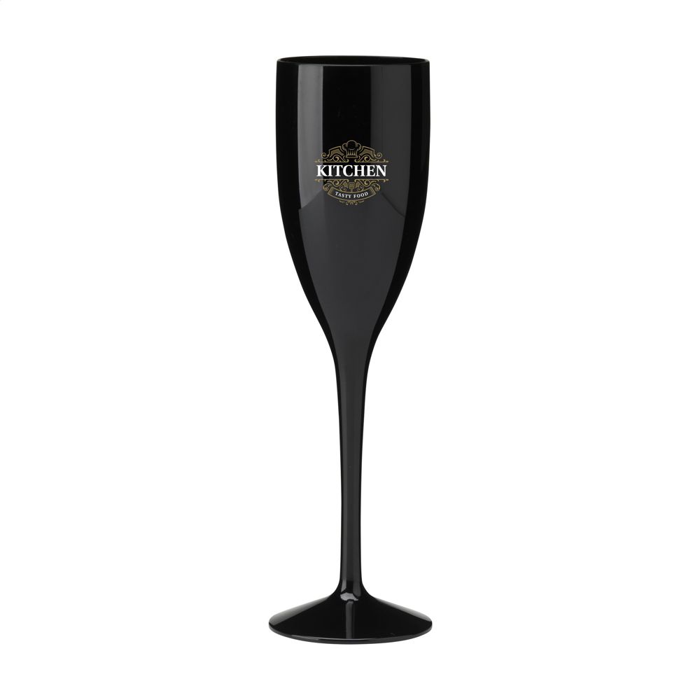 Lunaire Herbruikbaar Kunststof Champagneglas 150 ml - Zwart