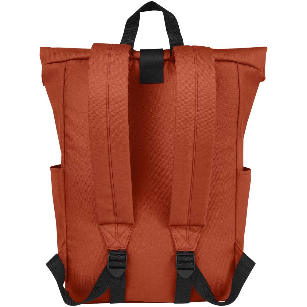 Byron 15,6" rugzak van GRS RPET met opgerolde bovenkant 18 L