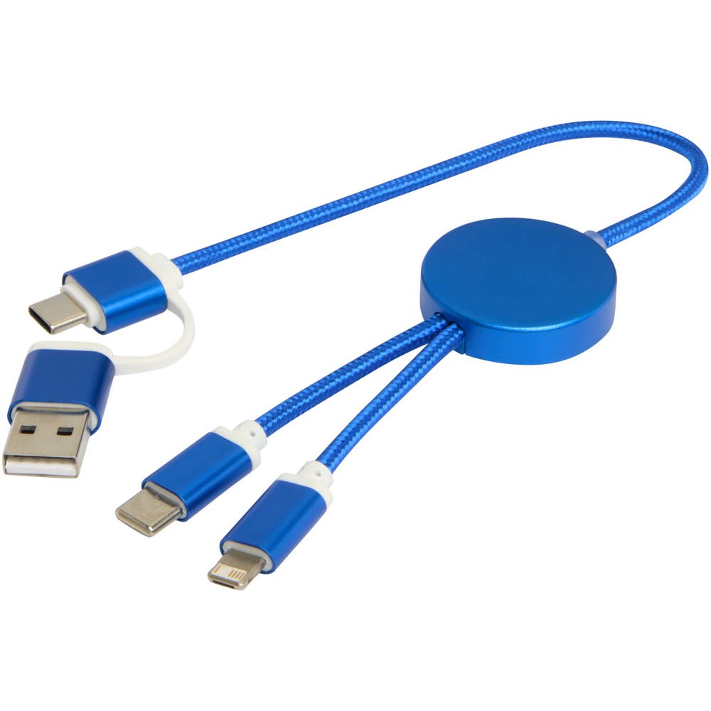 Alasia 5-in-1 30 cm datasynchronisatie- en 27 W snellaadkabel van gerecycled aluminium en plastic