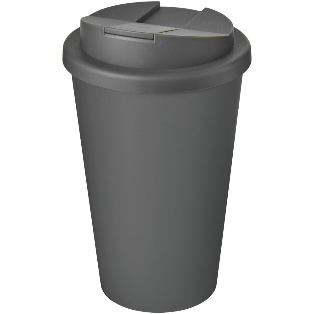 Americano® Eco 350 ml gerecyclede beker met spill-proof deksel - Grijs