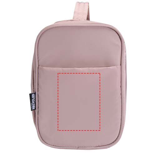 Puffer GRS gerecycleerde ophangbare canvas toilettas 8L