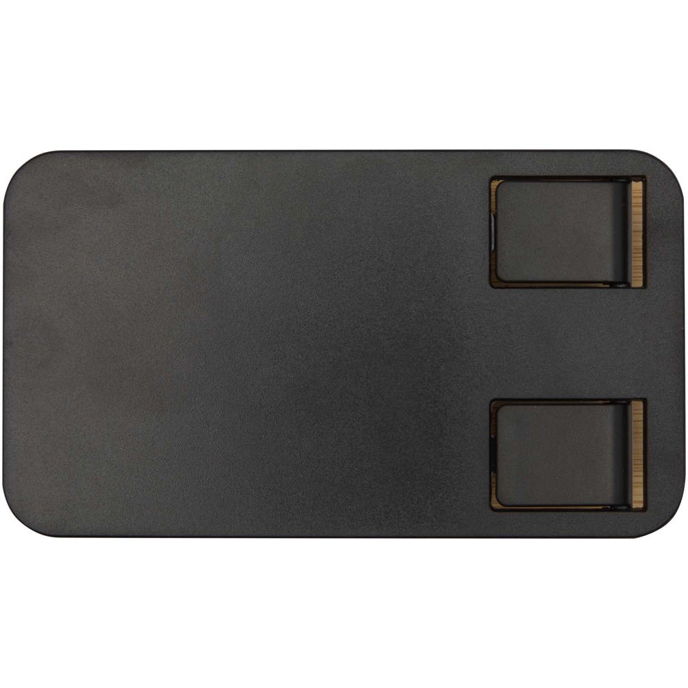 Alfirk opvouwbare bureautelefoonstandaard van gerecycled plastic met bamboedetails