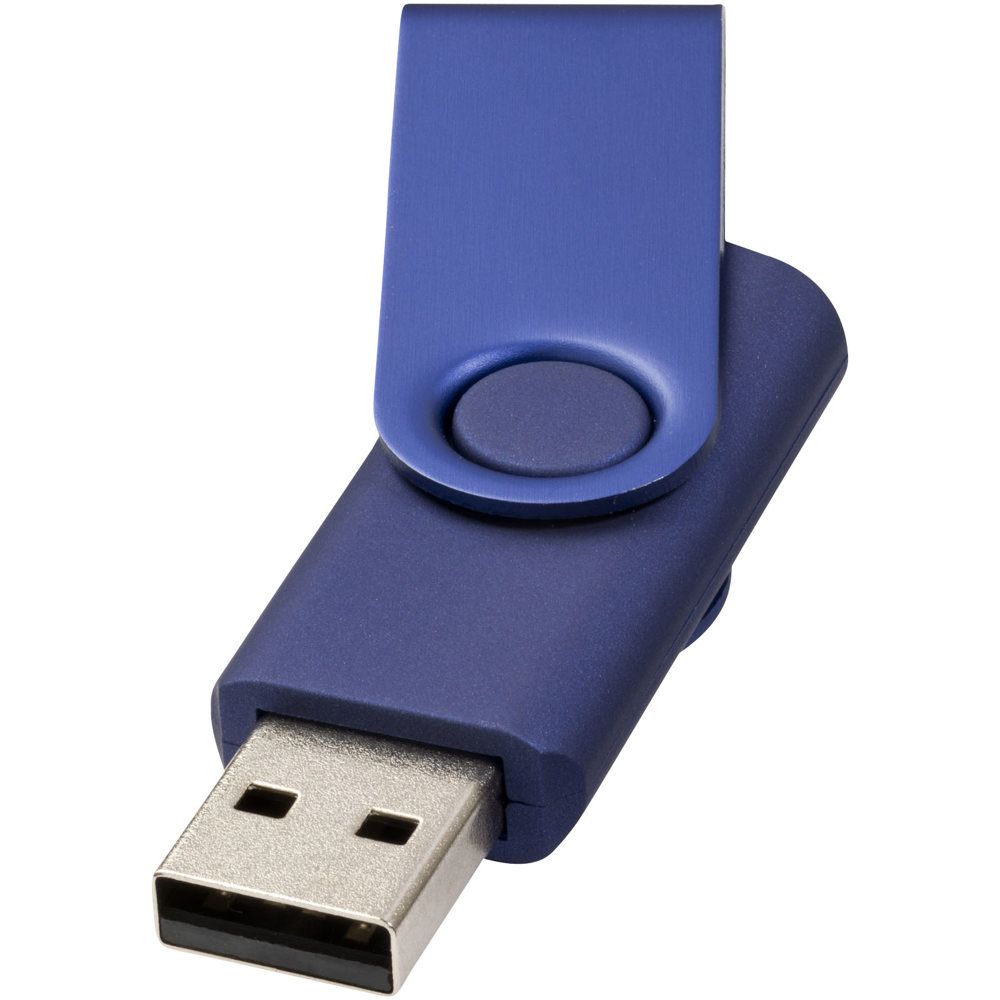 Rotate-metallic USB 4GB - Marineblauw