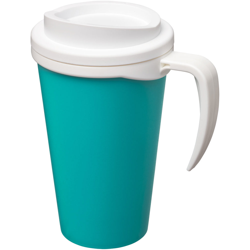 Americano® grande 350 ml geïsoleerde beker - Aquablauw, Wit