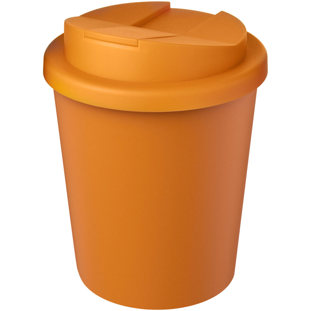 Americano® Espresso Eco 250 ml gerecyclede beker met knoeibestendig deksel - Oranje