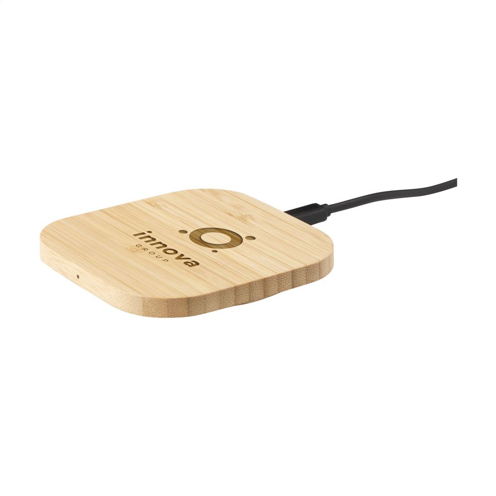 Bamboo Wireless Charger 15W draadloze oplader - bamboe