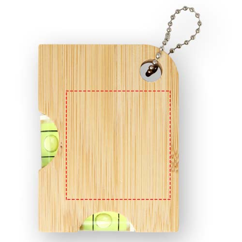 Levo flesopener van bamboe met waterpas 