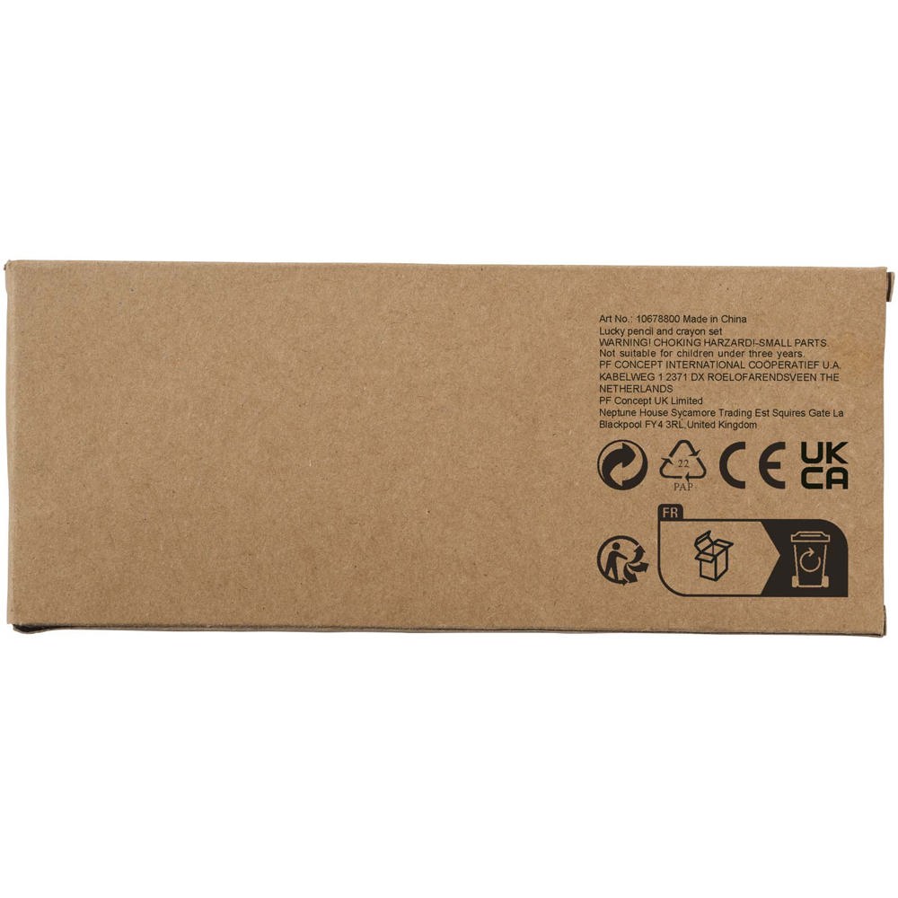 Lucky 19 delige set waskrijtjes en kleurpotloden