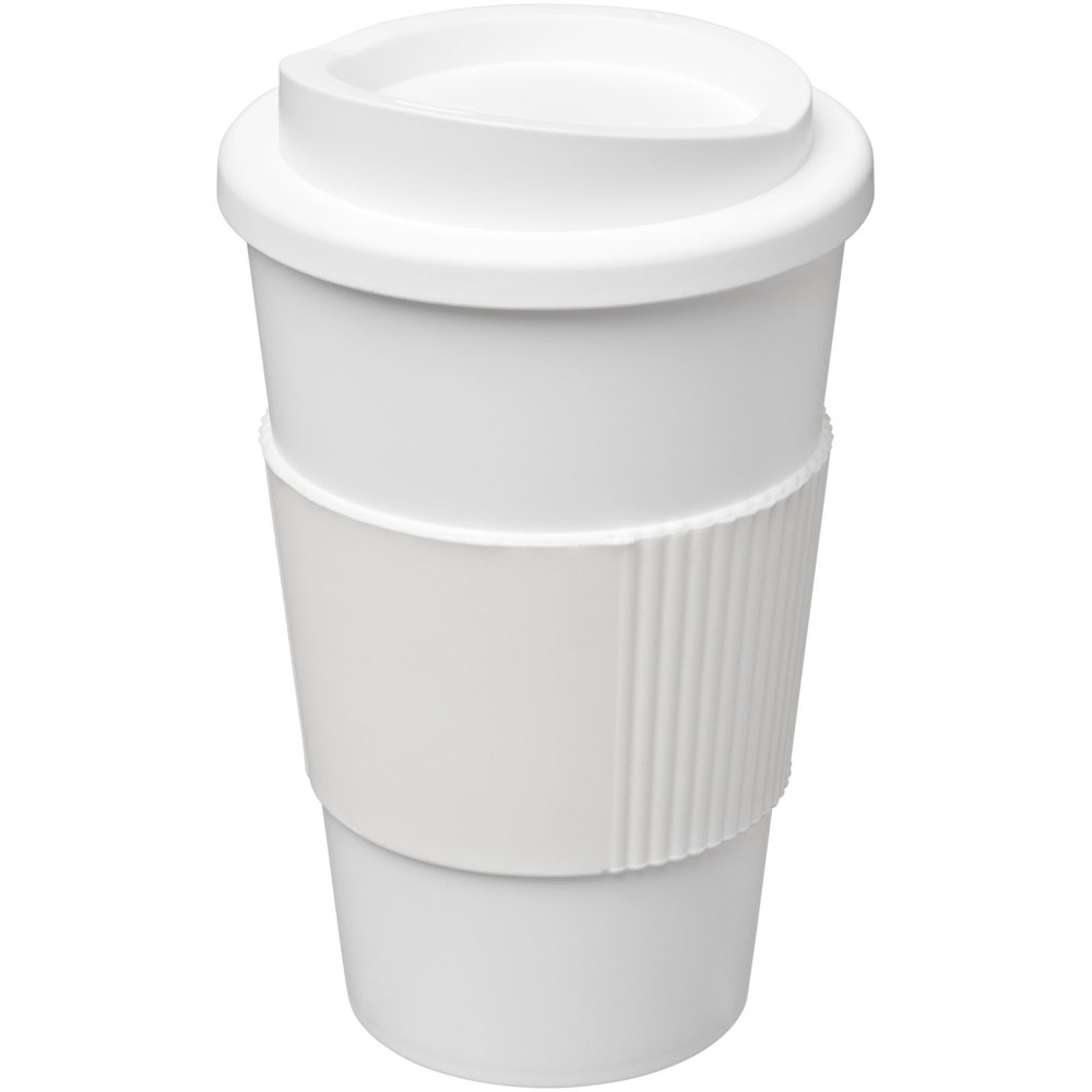 Americano® 350 ml geïsoleerde beker met grip - Wit