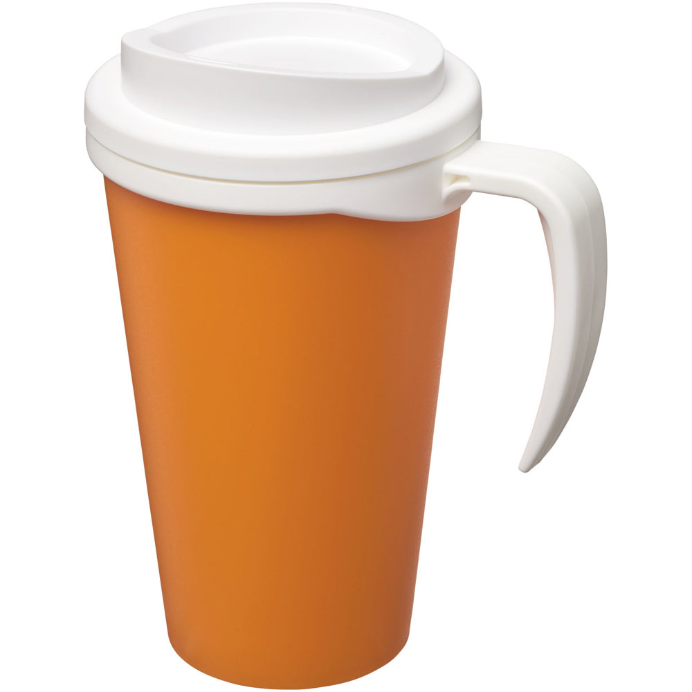 Americano® grande 350 ml geïsoleerde beker - Oranje, Wit