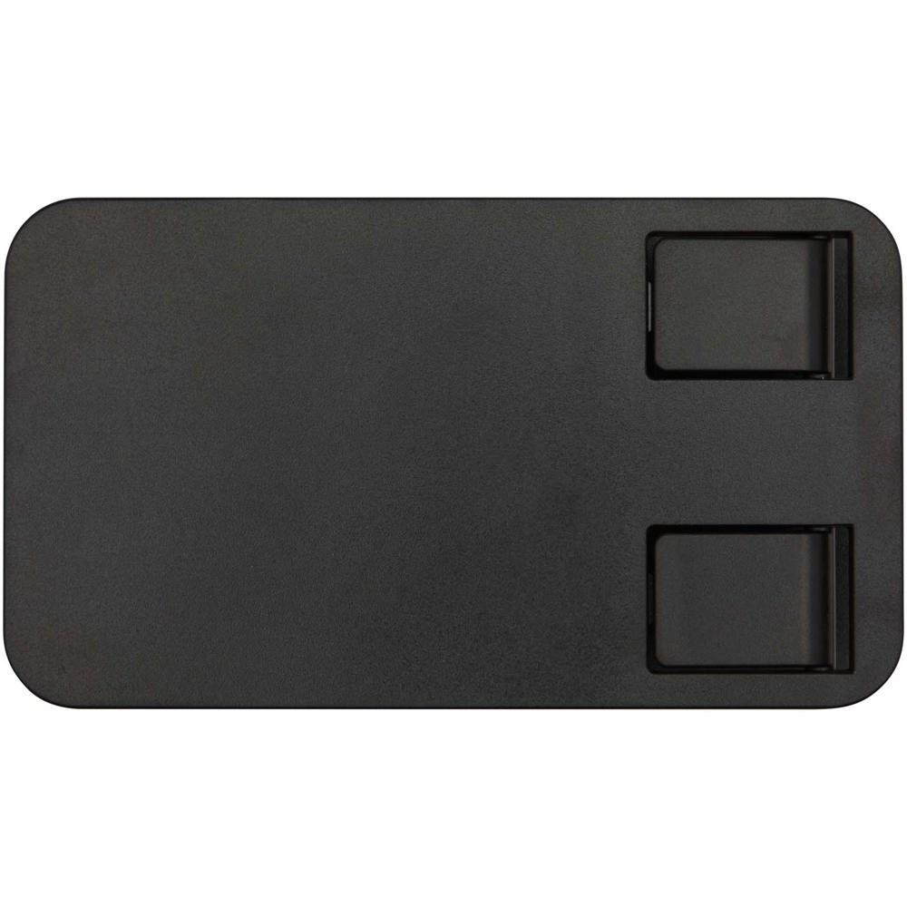 Alhena opvouwbare telefoonhouder van gerecycled plastic met metalen bureaustandaard