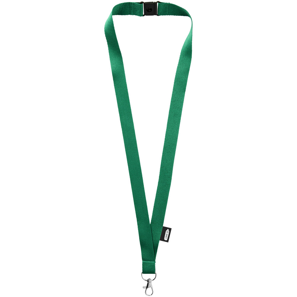 Tom gerecyclede PET lanyard met veiligheidssluiting - Groen