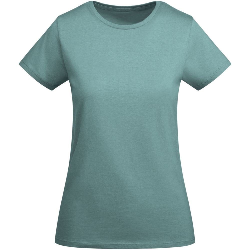 Breda biologisch katoenen dames T-shirt met korte mouwen - Stoffig blauw