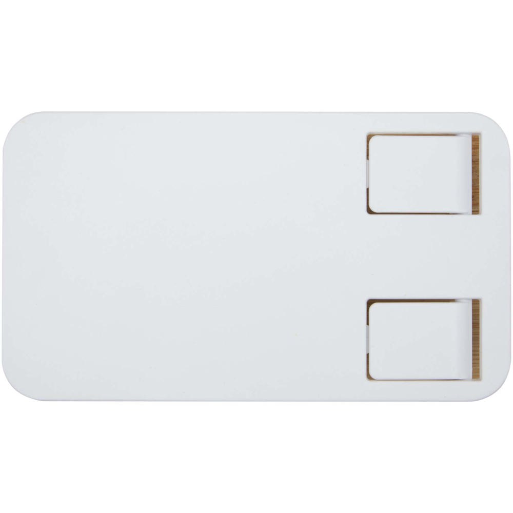 Alfirk opvouwbare bureautelefoonstandaard van gerecycled plastic met bamboedetails