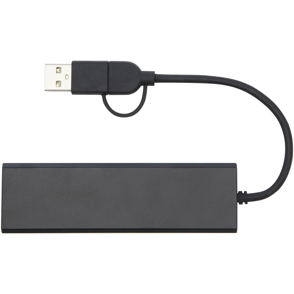 Rise USB 2.0 hub van RCS gerecycled aluminium