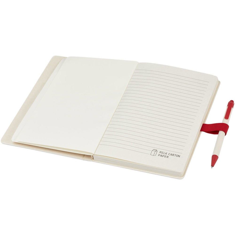 Dairy Dream set van referentie A5 notitieboek en balpen gemaakt van gerecyclede melkpakken