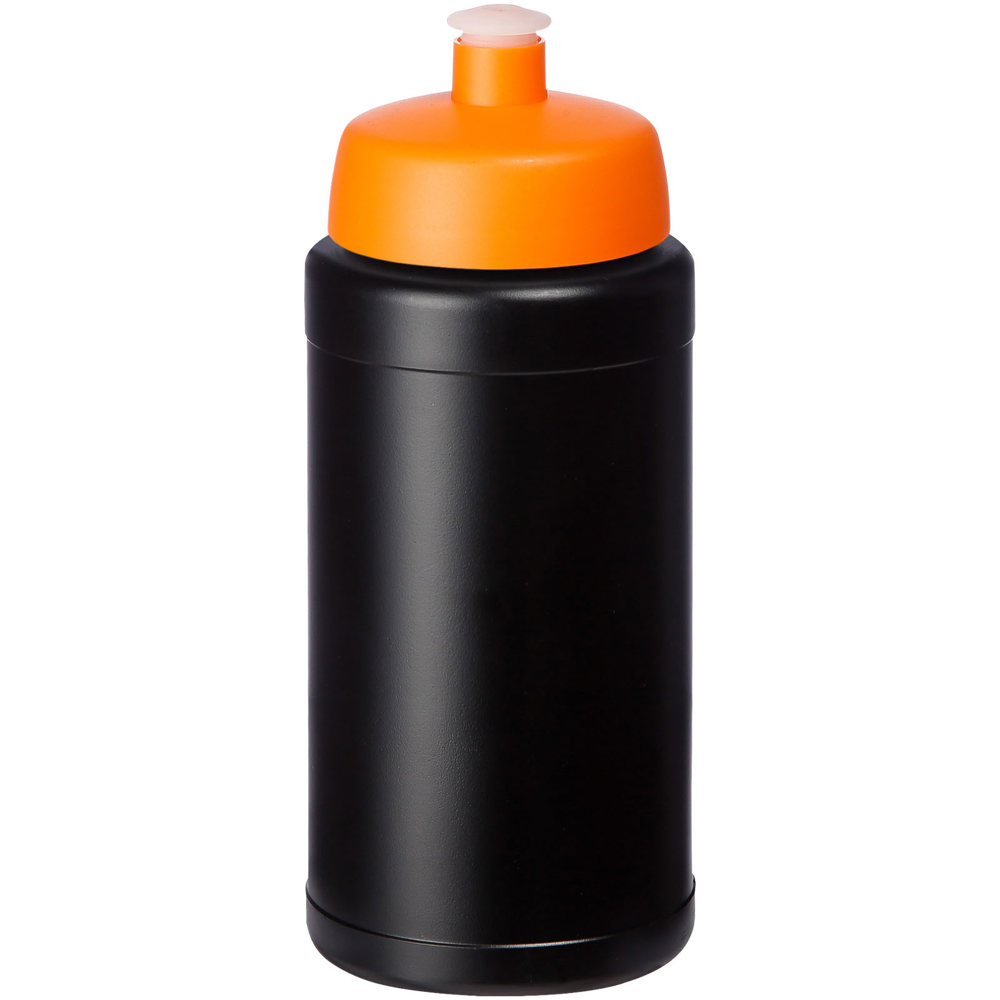 Baseline gerecyclede sportfles van 500 ml - Zwart, Oranje