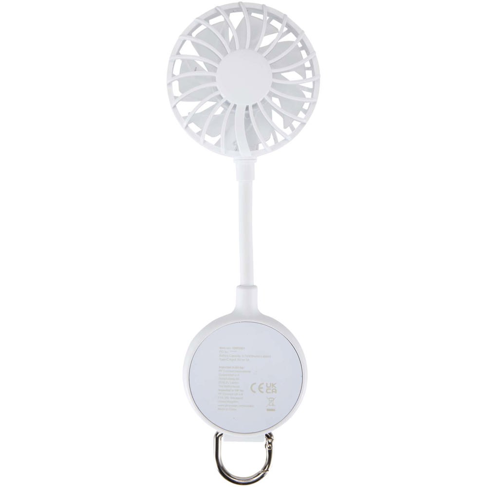 Ventio draagbare ventilator van gerecycled plastic met magneet