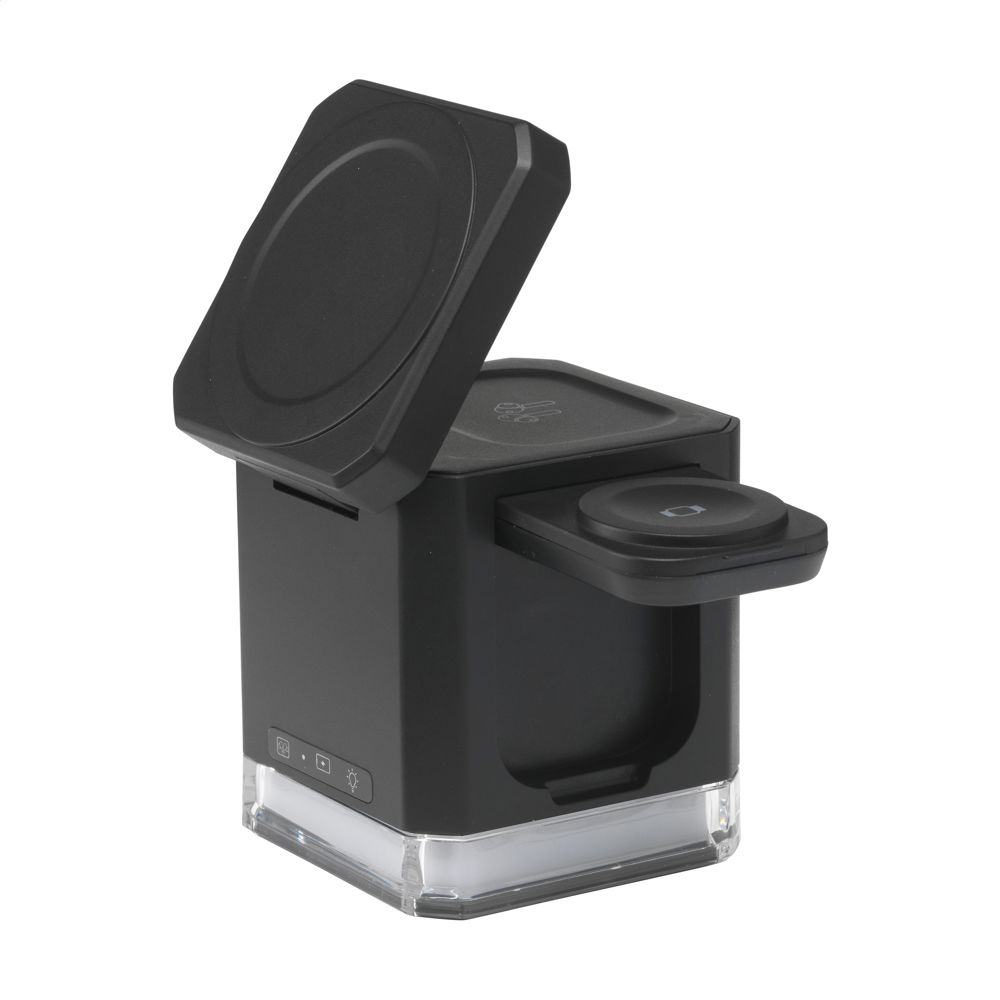 Cube Magsafe 3-in-1 RCS Recycled ABS Charging Stand - Zwart
