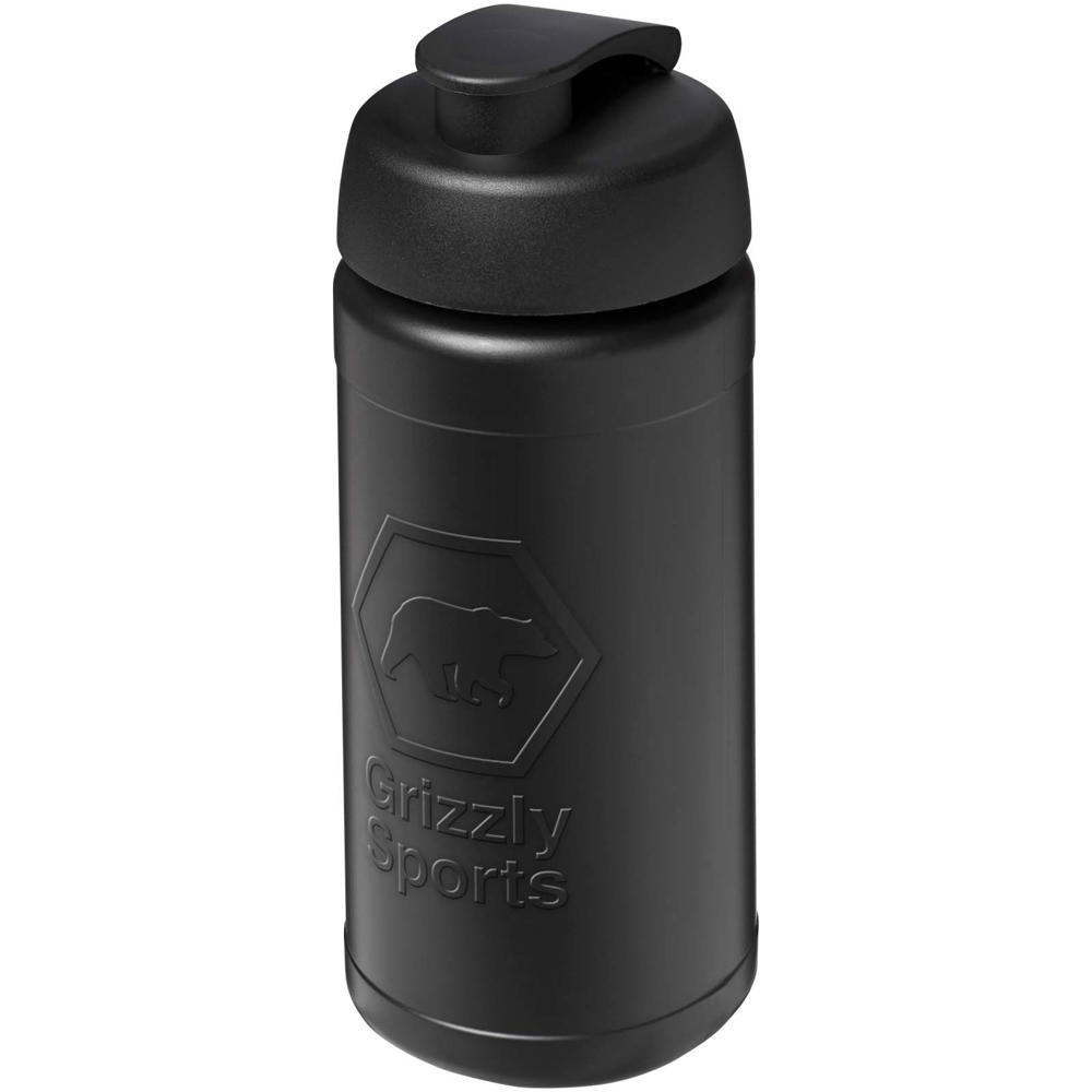 Baseline Rise 500 ml drinkfles met klapdeksel - Zwart, Zwart