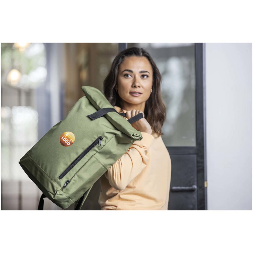 Byron 15,6" rugzak van GRS RPET met opgerolde bovenkant 18 L