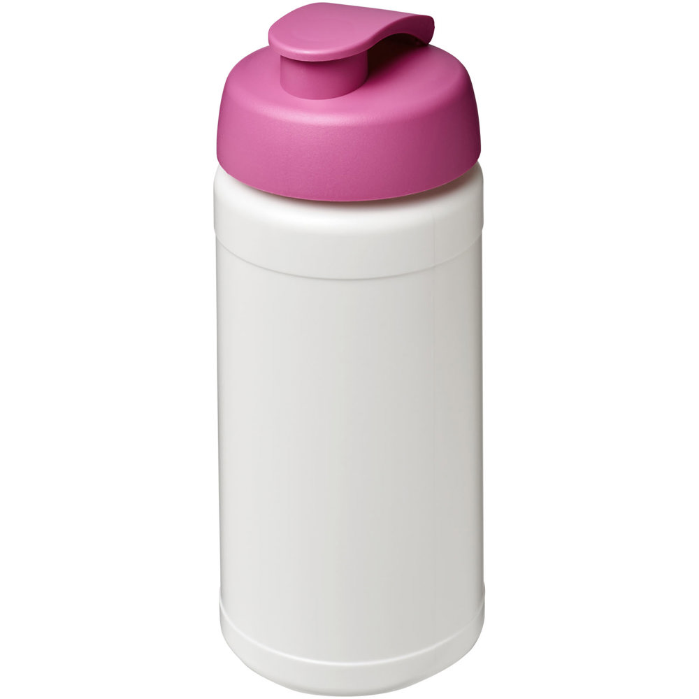 Baseline® Plus 500 ml sportfles met flipcapdeksel - Wit, Roze
