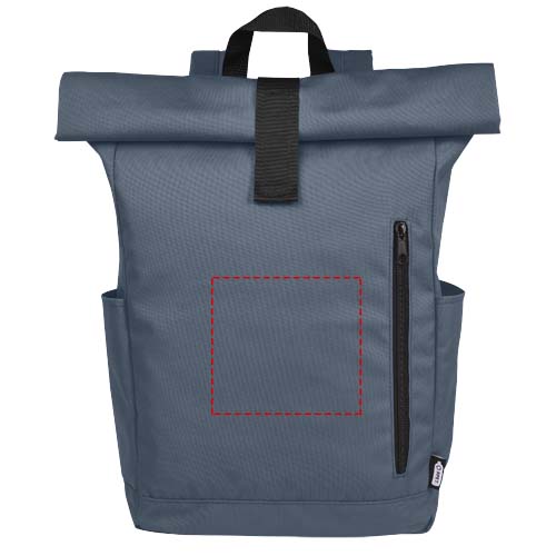 Byron 15,6" rugzak van GRS RPET met opgerolde bovenkant 18 L