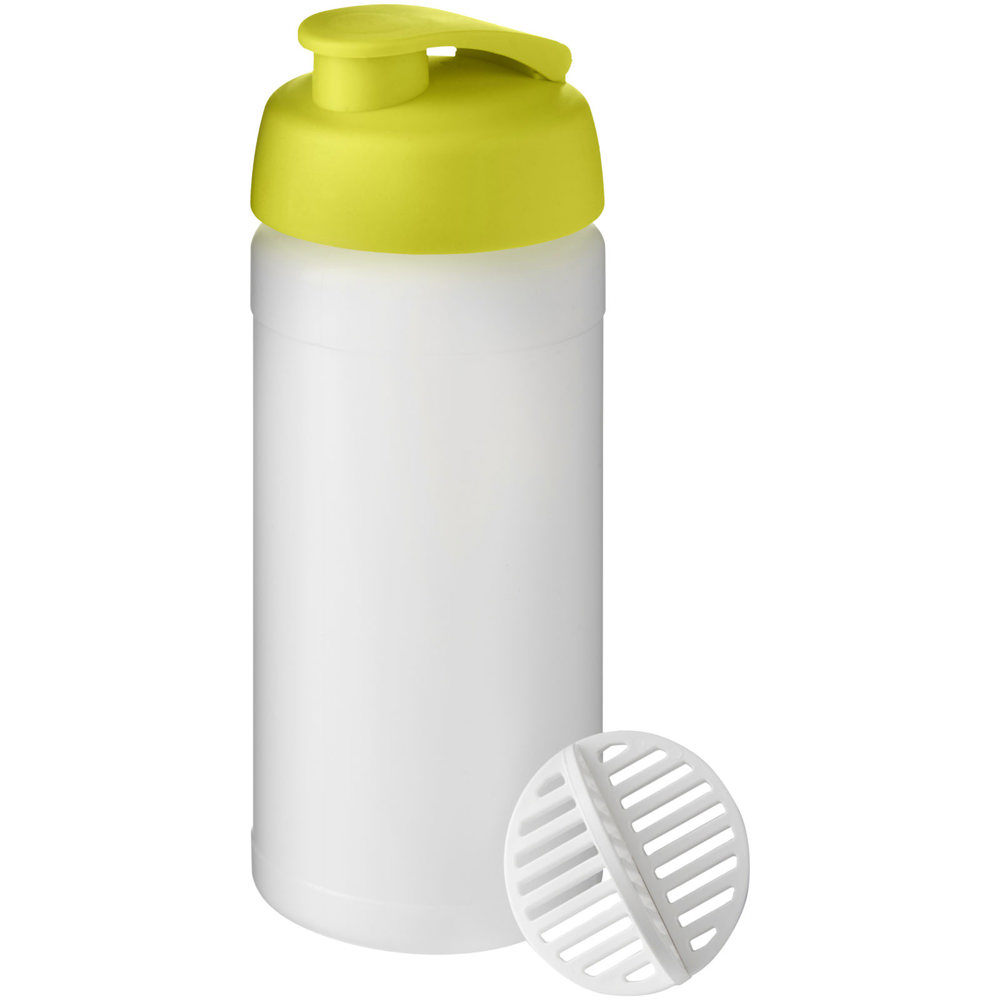 Baseline® Plus 500 ml sportfles met shaker bal - Lime, Mat helder
