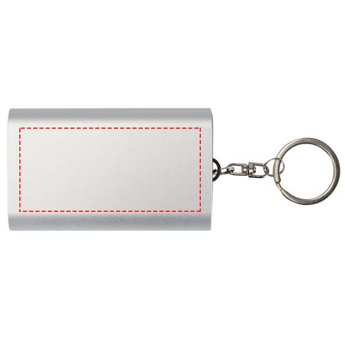 Arcturus powerbank van 2000 mAh van gerecycled aluminium met sleutelhanger