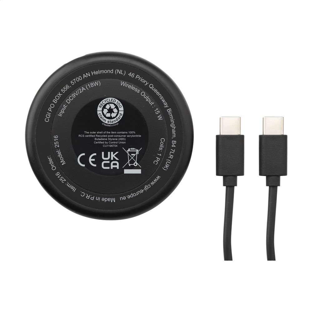 All-in-one RCS Recycled 15W Magnetic Wireless Charger