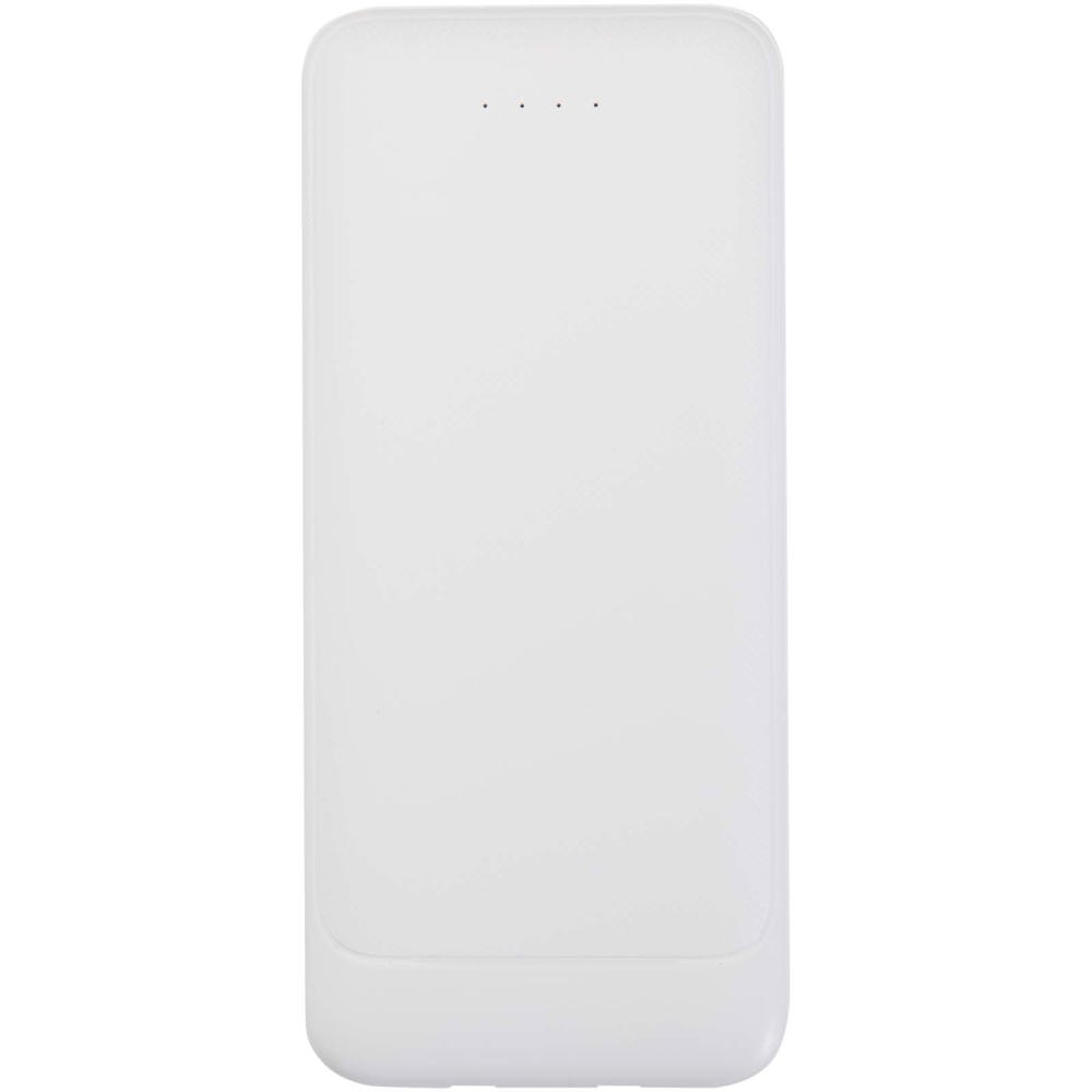 Adhil powerbank van 10.000 mAh 10 W van gerecycled plastic met 2 ingebouwde kabels