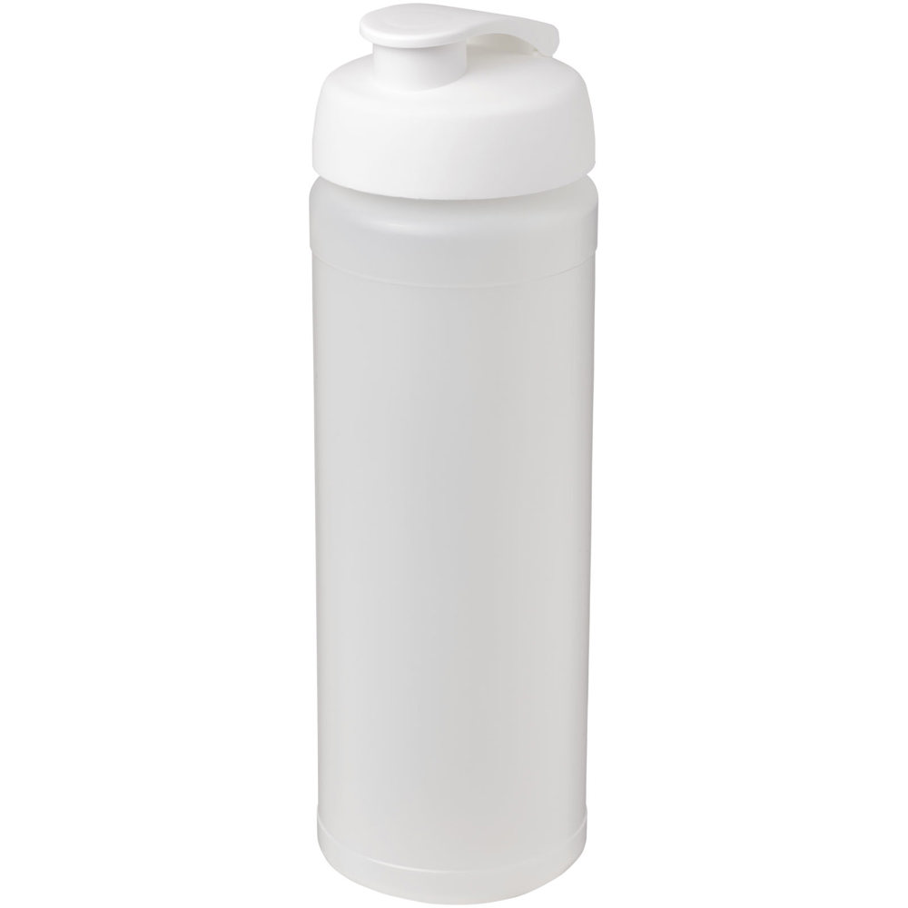 Baseline® Plus grip 750 ml sportfles met flipcapdeksel - Transparent, Wit