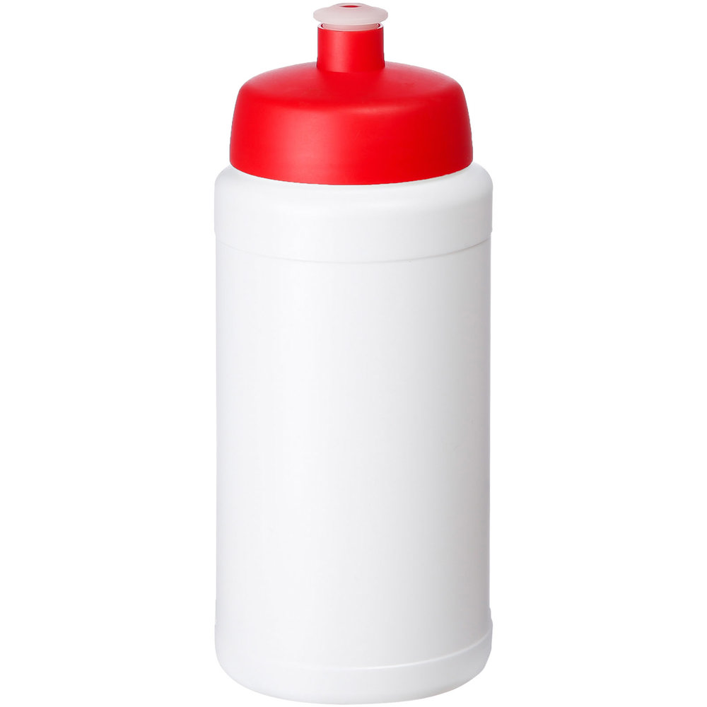 Baseline gerecyclede sportfles van 500 ml - Wit, Rood