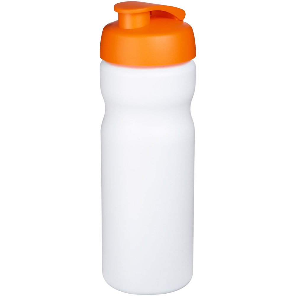 Baseline® Plus 650 ml sportfles met kanteldeksel - Wit, Oranje