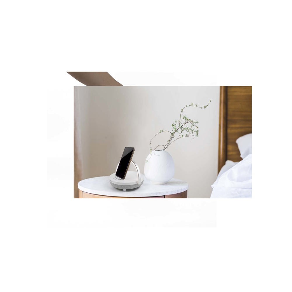 Prixton 4-in-1 Bluetooth®-speaker van 10 W met ledverlichting en draadloos oplaadstation