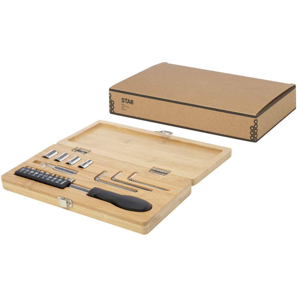 Rivet 19-delige gereedschapsset van bamboe/gerecycled plastic