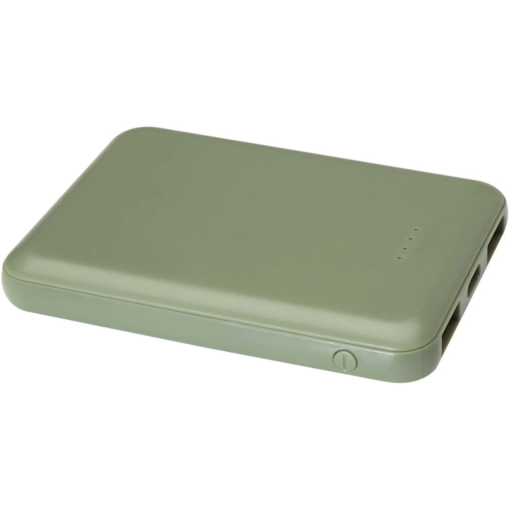 Asama type-C powerbank van 5000 mAh van gerecycled plastic - Gemêleerd groen